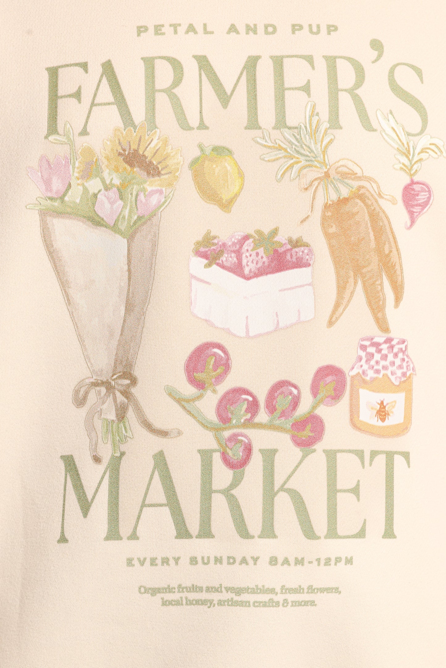 Farmers Market Sweatshirt - Cream
