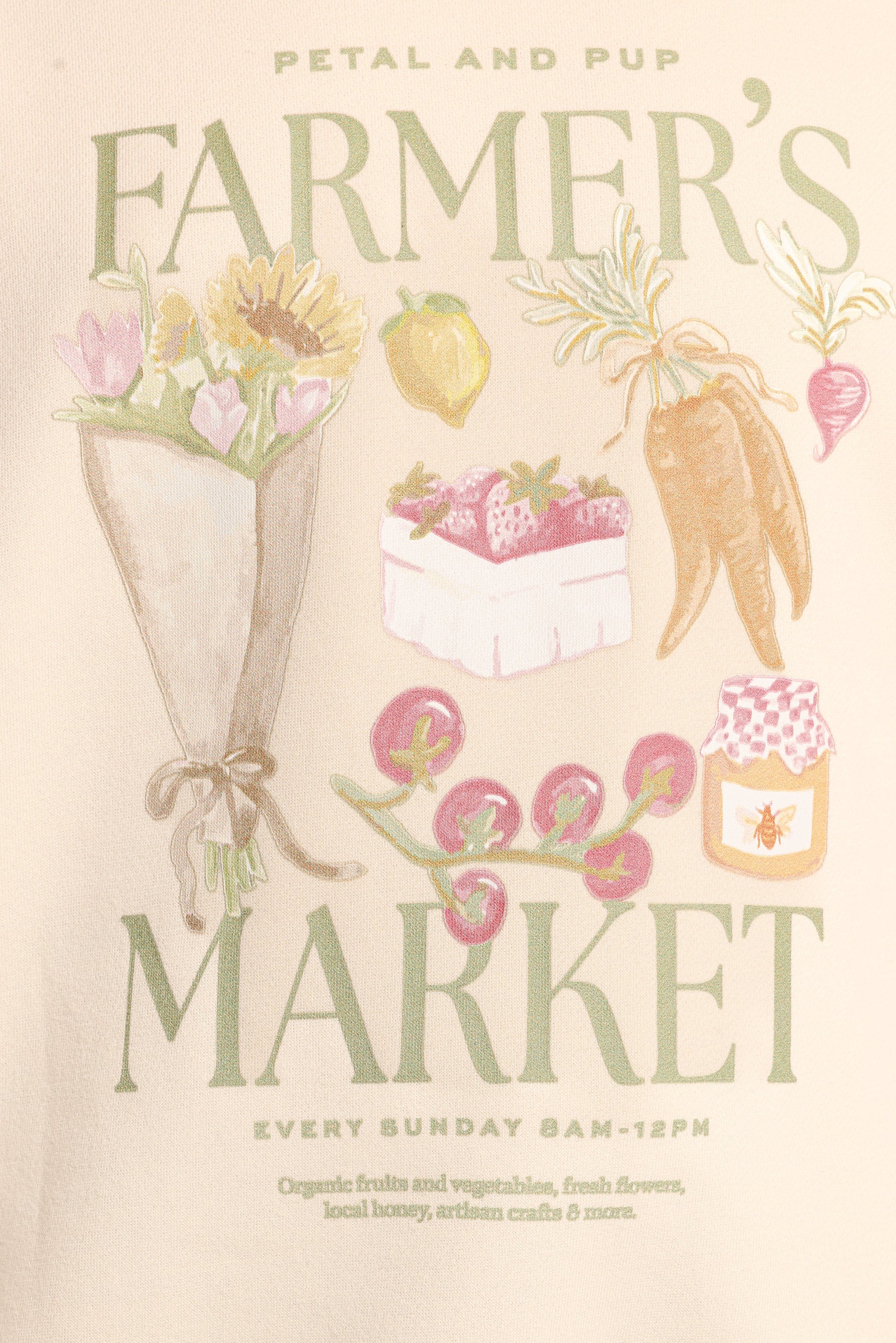 Farmers Market Sweatshirt - Cream