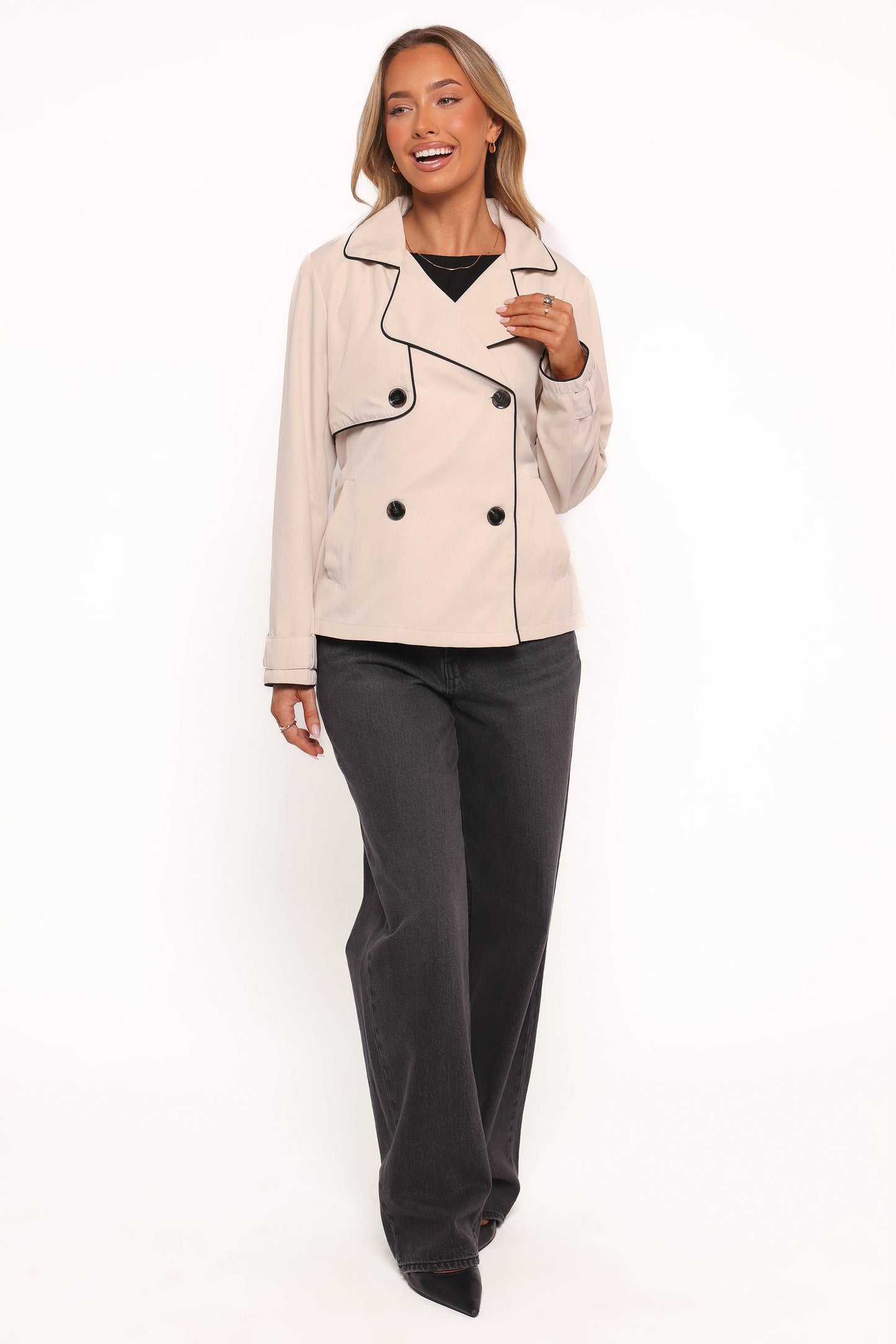 Franklin Cropped Trench - Ecru