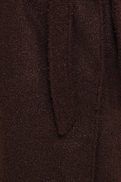 Goodie Shearling Coat - Chocolate