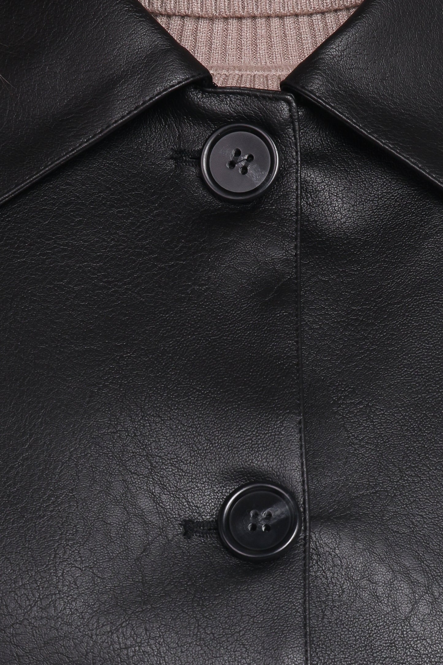 Hope Crop Faux Leather Jacket - Black