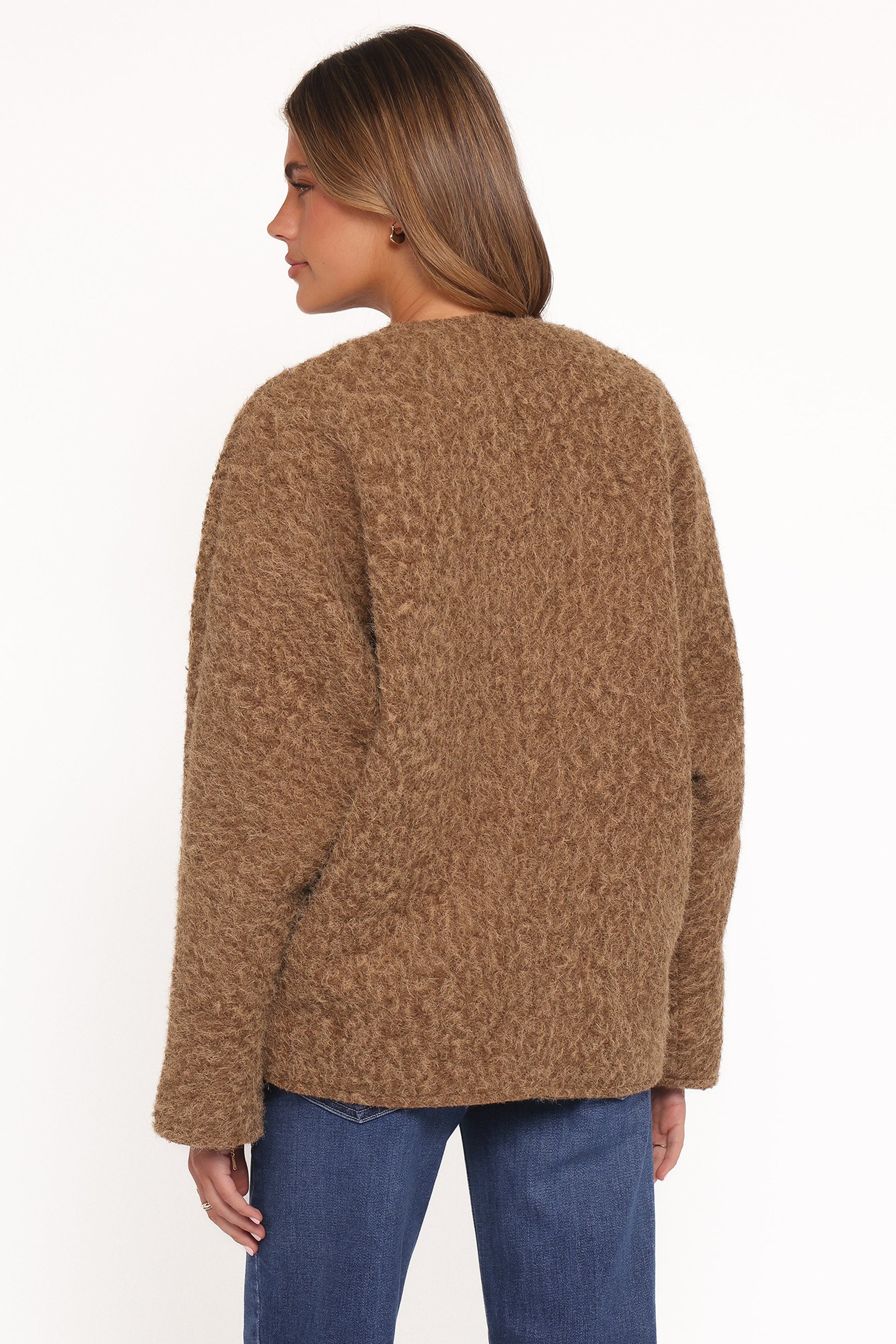 Kimmy Bow Oversized Cardigan - Moss
