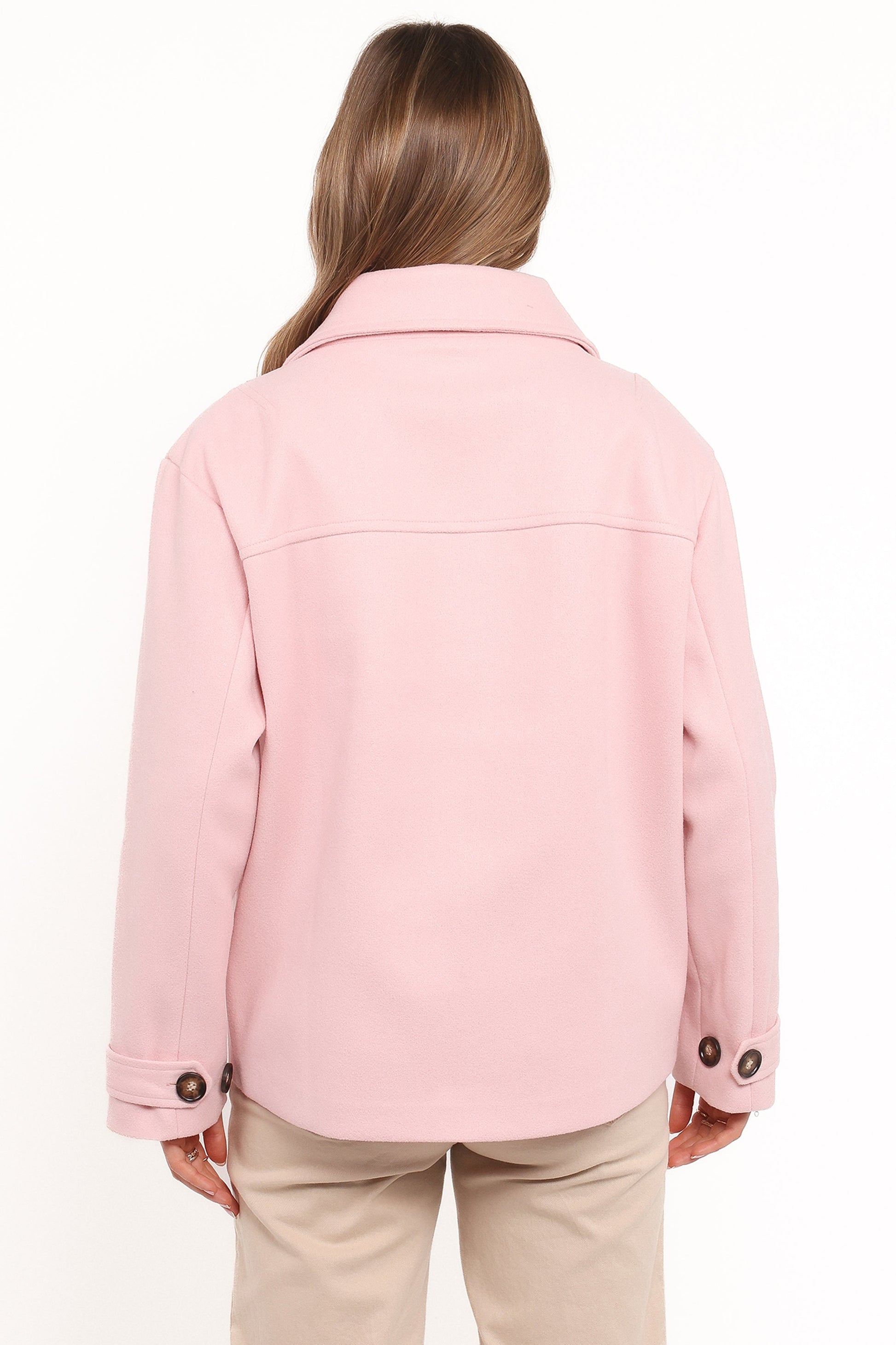 Lindy Cropped Coat - Baby Pink