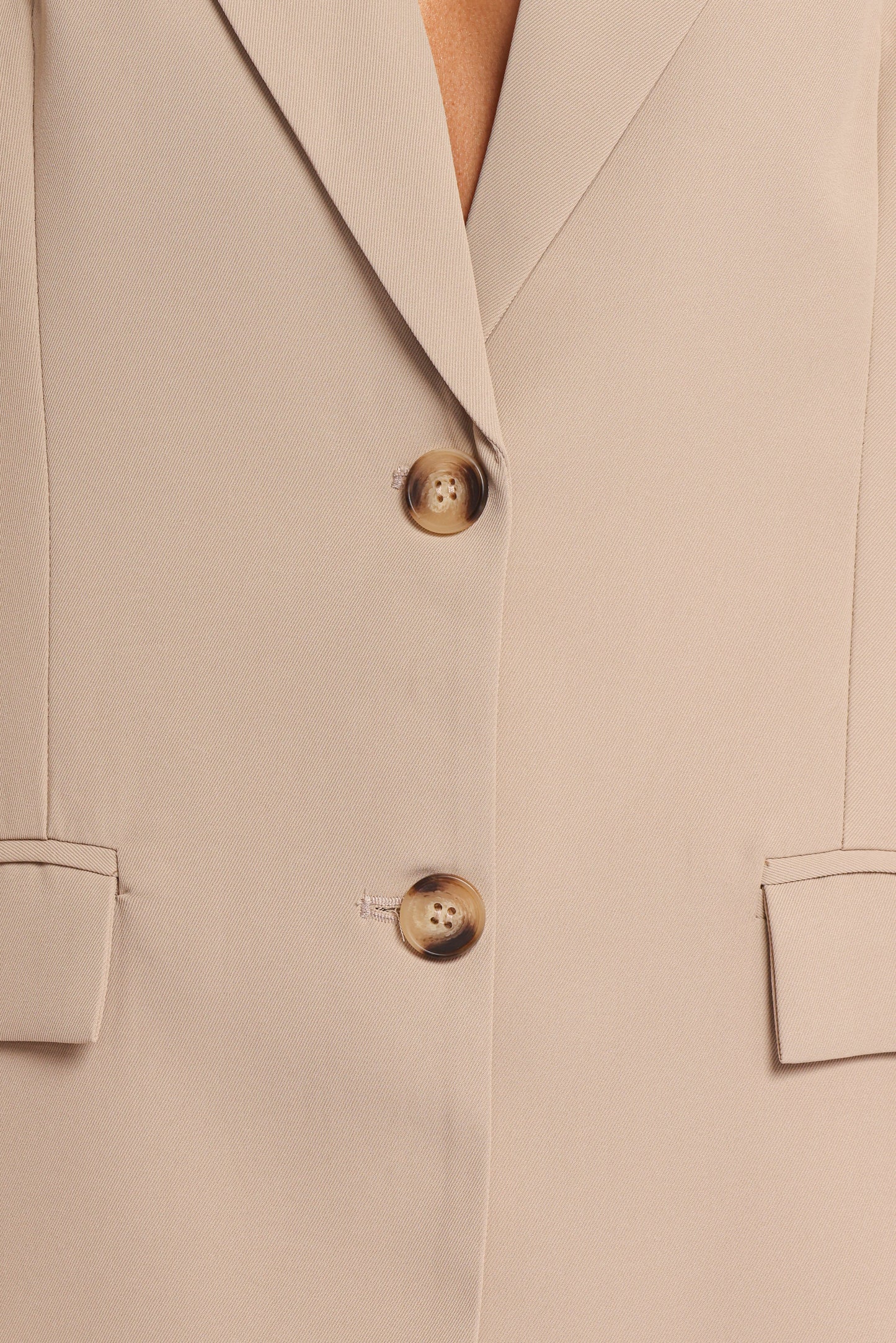 Nora Short Sleeve Blazer - Beige