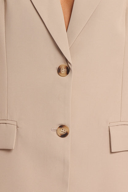 Nora Short Sleeve Blazer - Beige