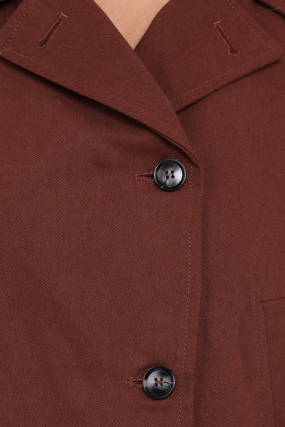 Notion Cropped Trench - Espresso