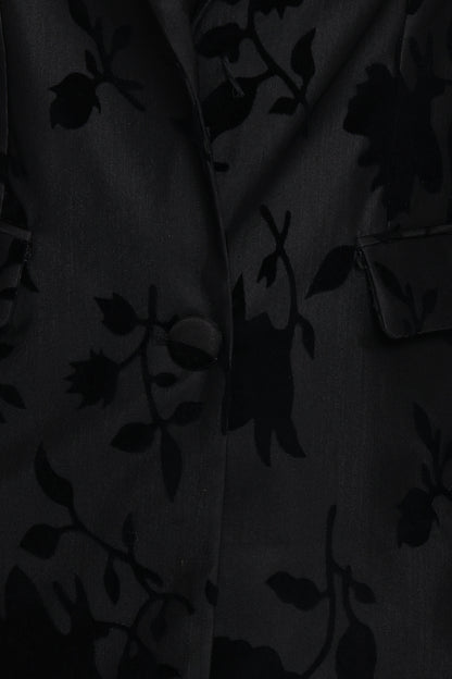 Ollie Burnout Blazer - Black Velvet