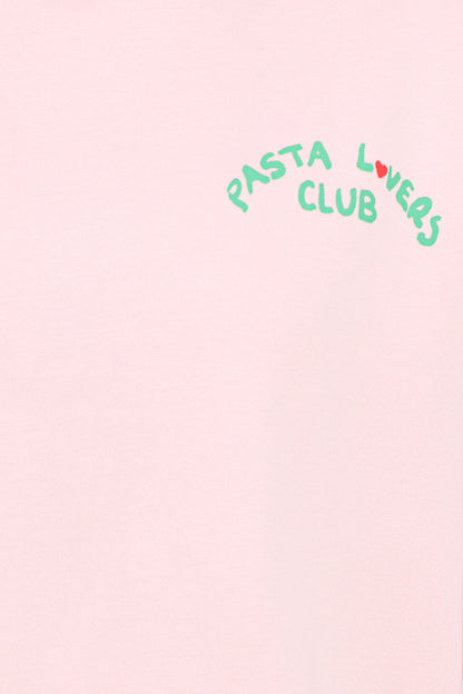 Pasta Lovers Club Graphic Sweater - Pink