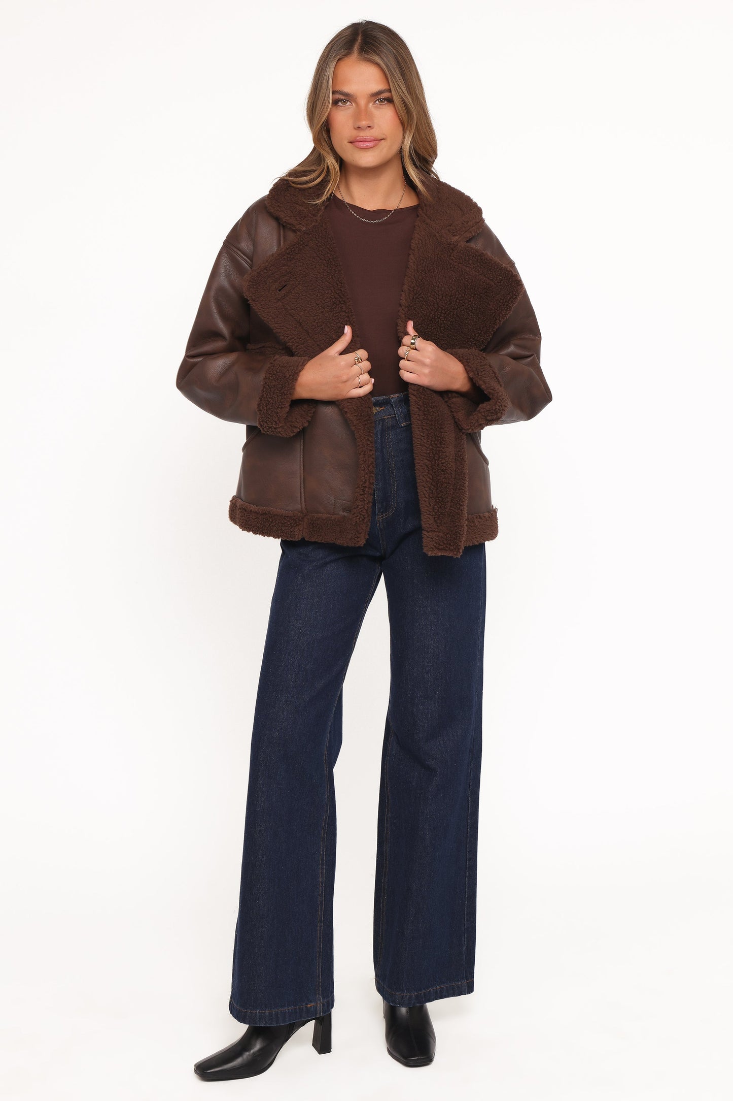 Sherpa Car Coat - Chocolate