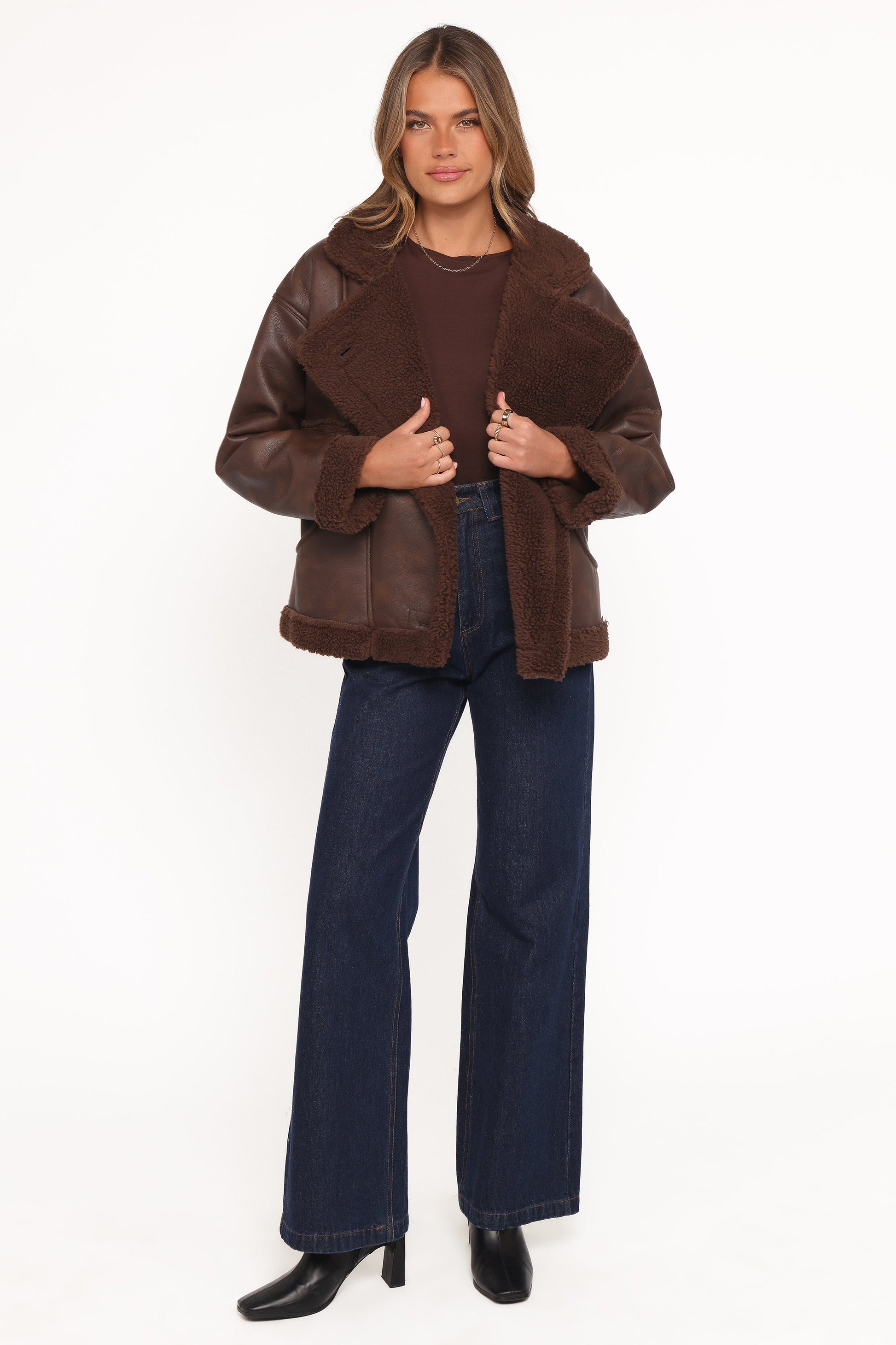 Sherpa Car Coat - Chocolate
