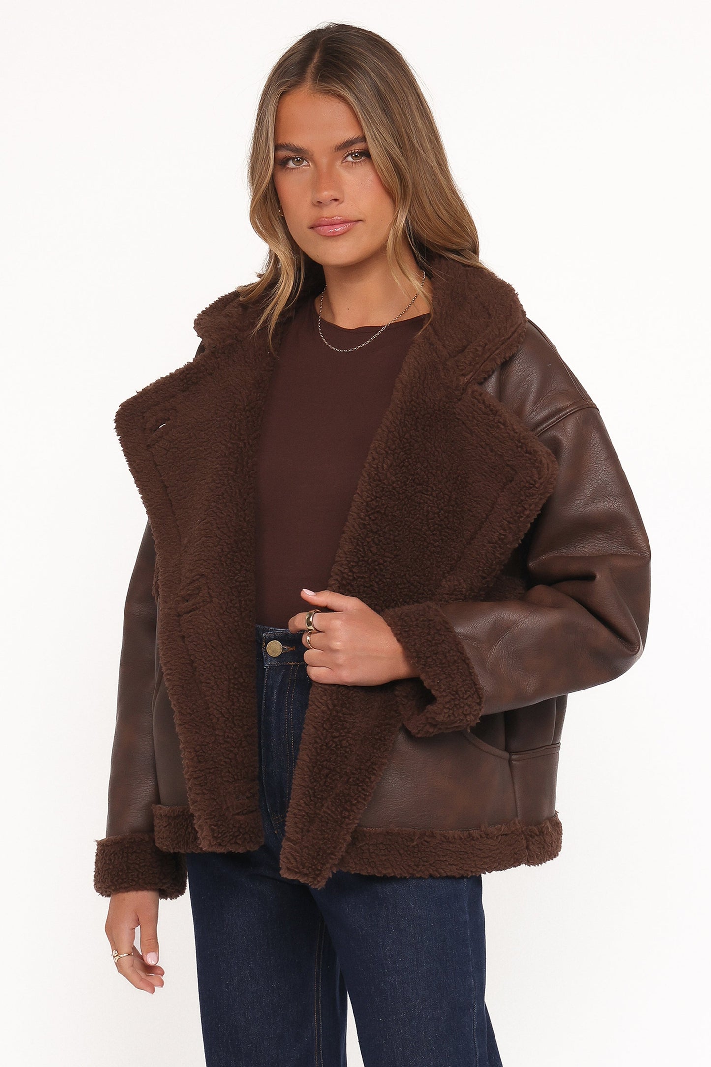 Sherpa Car Coat - Chocolate