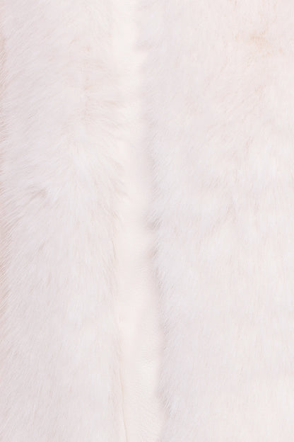 Velma Channel Faux Fur Jacket - Cream
