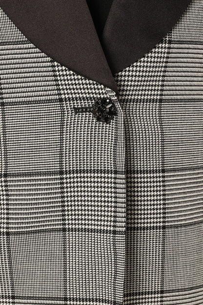 Veronica Contrast Lapel Blazer - Grey