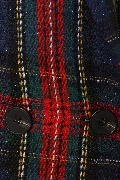 Vivienne Plaid Blazer - Red/Navy Multi