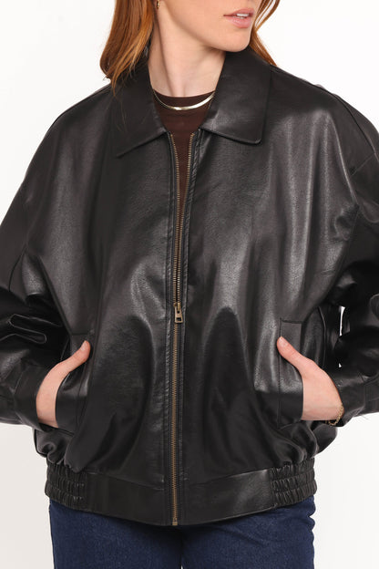 Zoe Bomber Jacket - Black