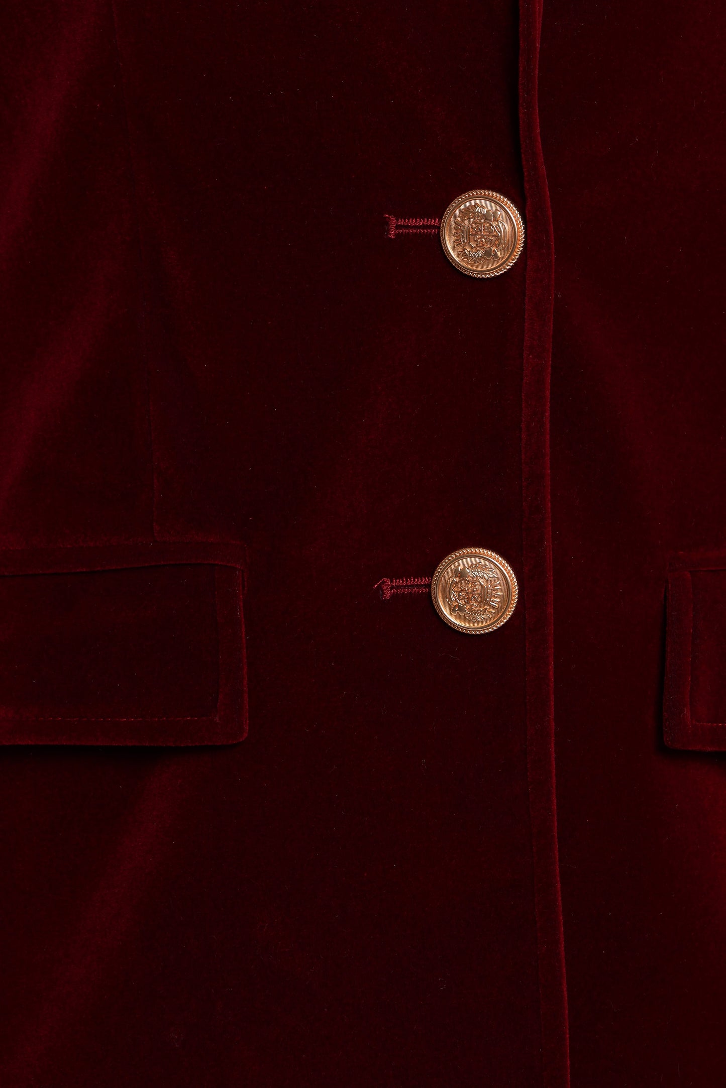 Zpya Single Button Velvet Blazer - Berry