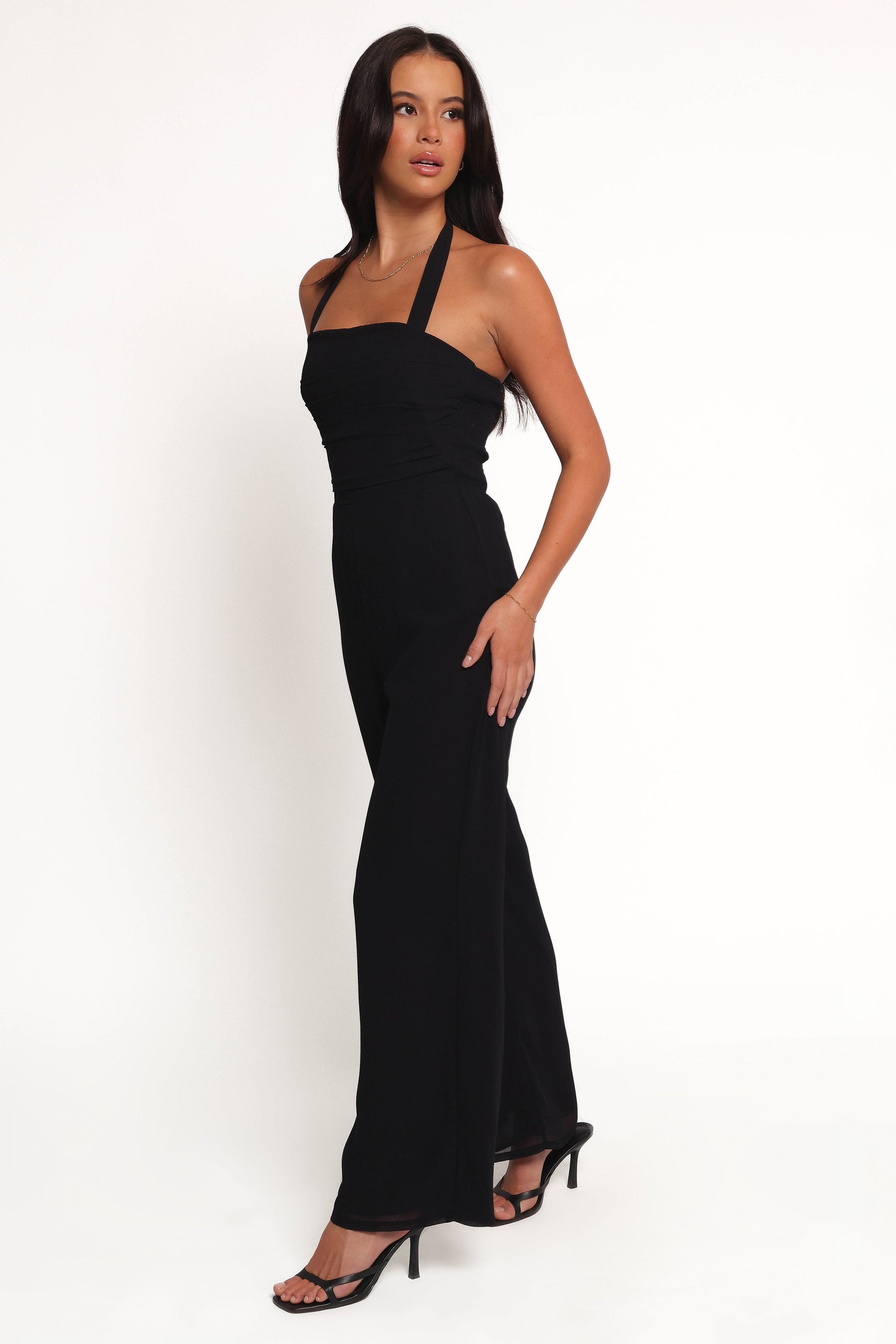 Amhran Halter Jumpsuit - Black