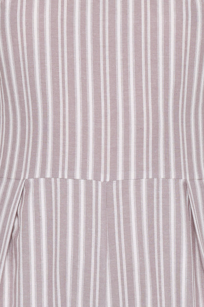 Ester Jumpsuit - Beige/White Stripe