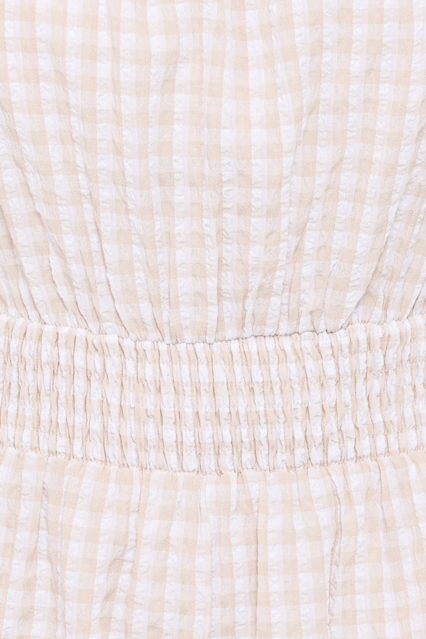 Felicity Romper - Beige Gingham