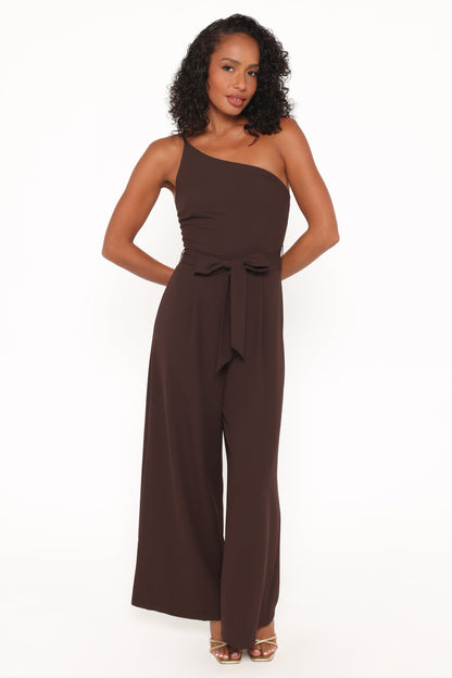 Leyton Jumpsuit - Chocolate Brown
