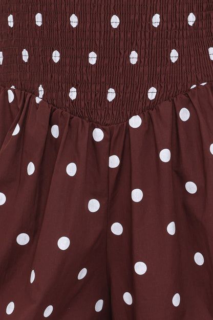 Paloma Jumpsuit - Chocolate Polka Dot