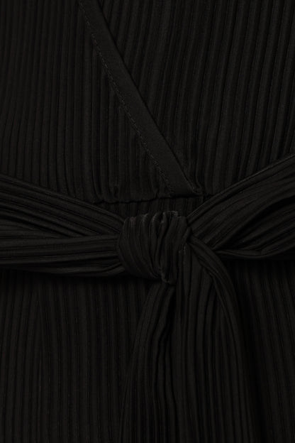 Solange Plisse Jumpsuit - Black