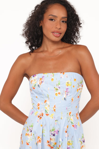 Wren Jumpsuit - Cornflower Blue Floral