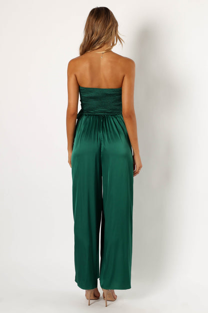 Tanya Strapless Jumpsuit - Emerald