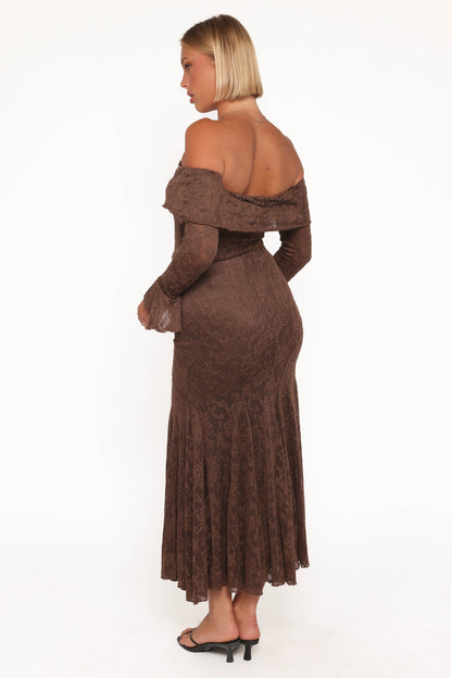 Bromley Lace Skirt Set - Brown
