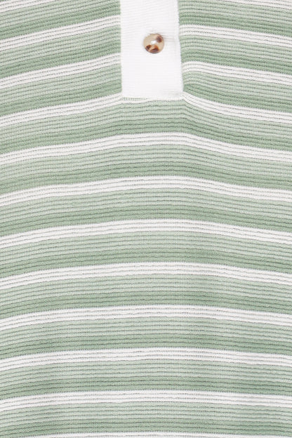 Dealia Knit Short Set - Sage Stripe