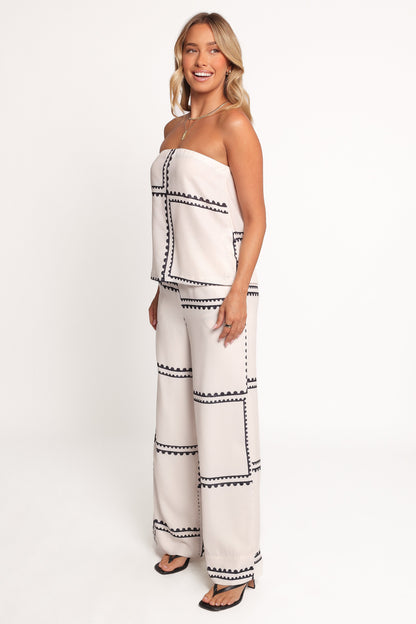 Ezra Pant Set - White