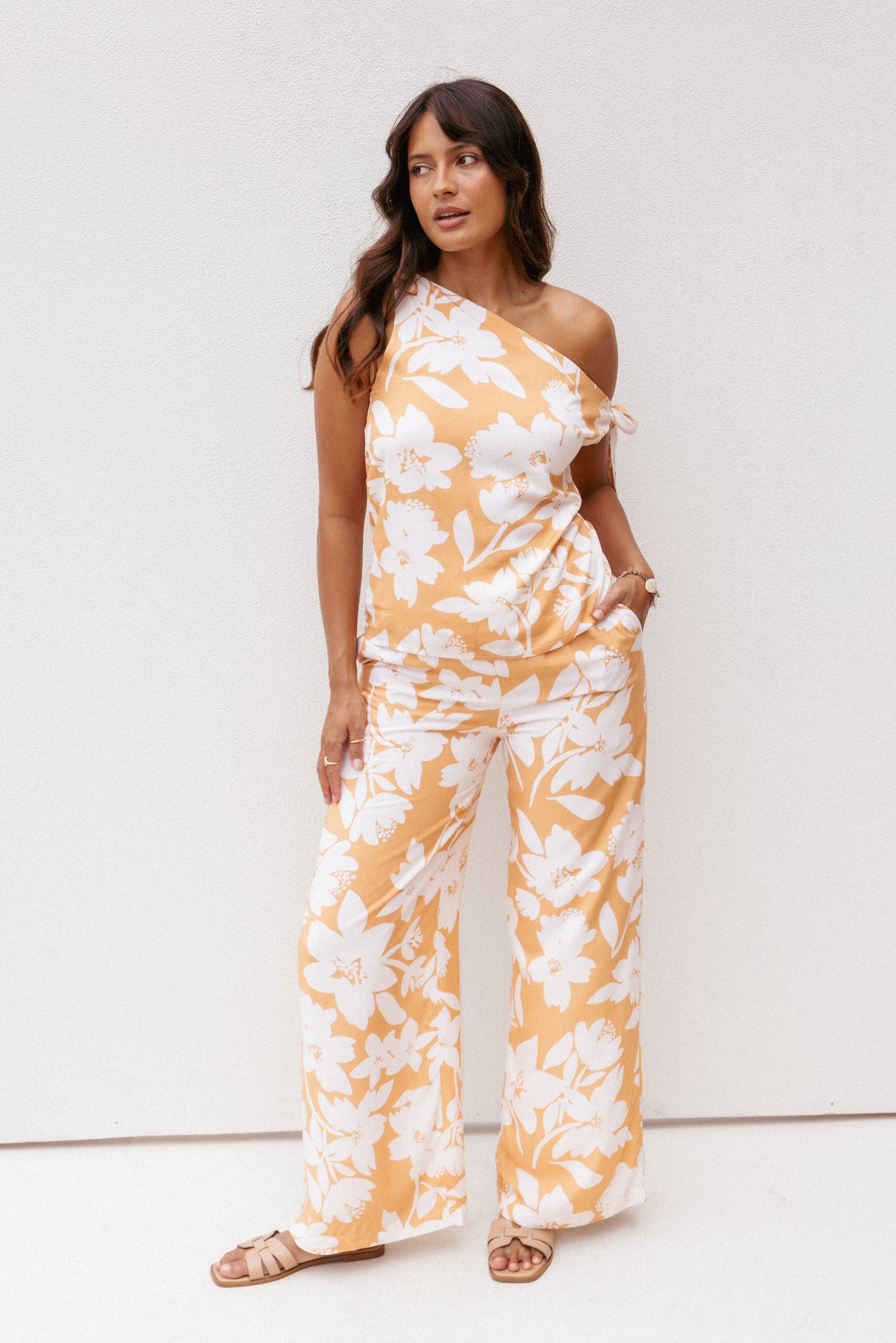 Flynn Pant Set - Yellow Floral