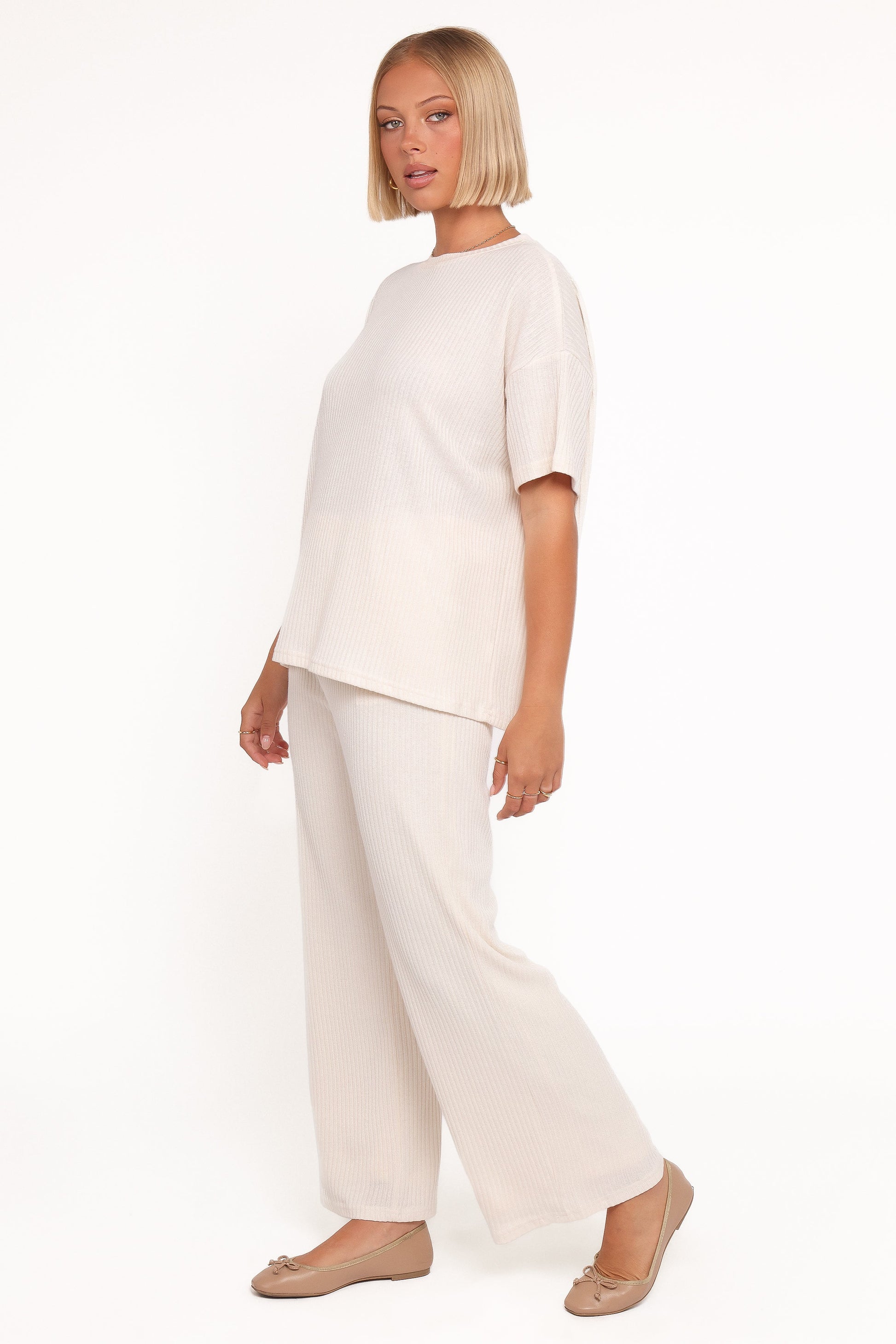 Granger Knit Pant Set - Cream
