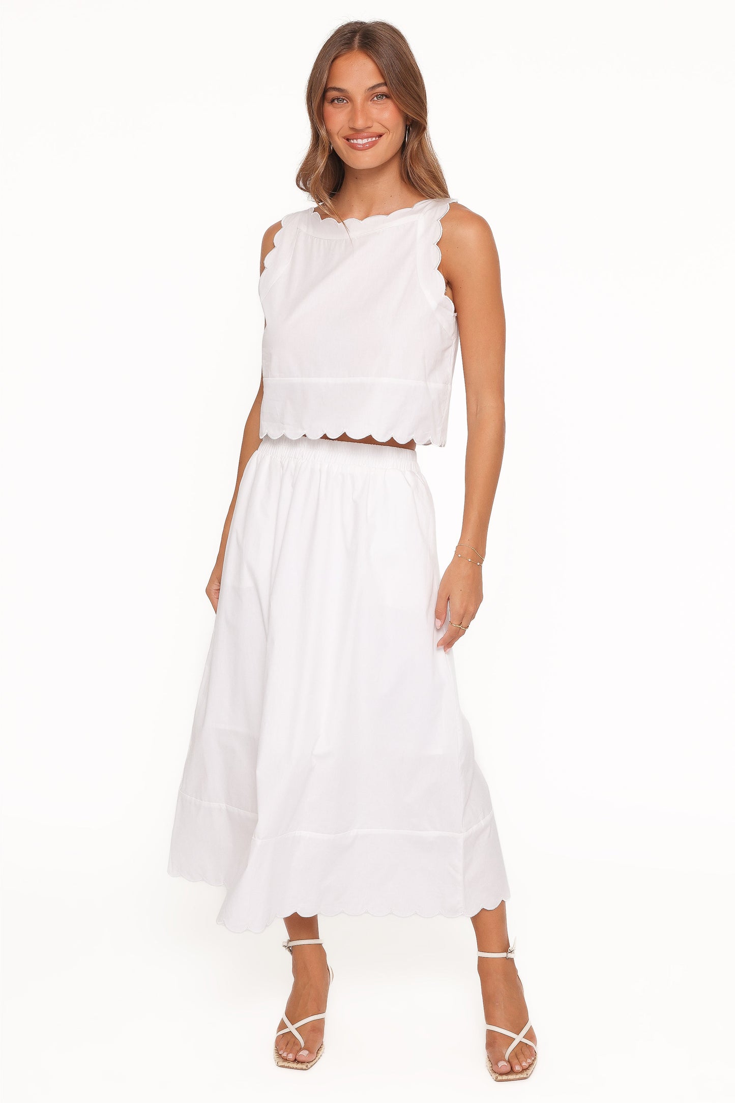 Heather Maxi Skirt Set - White