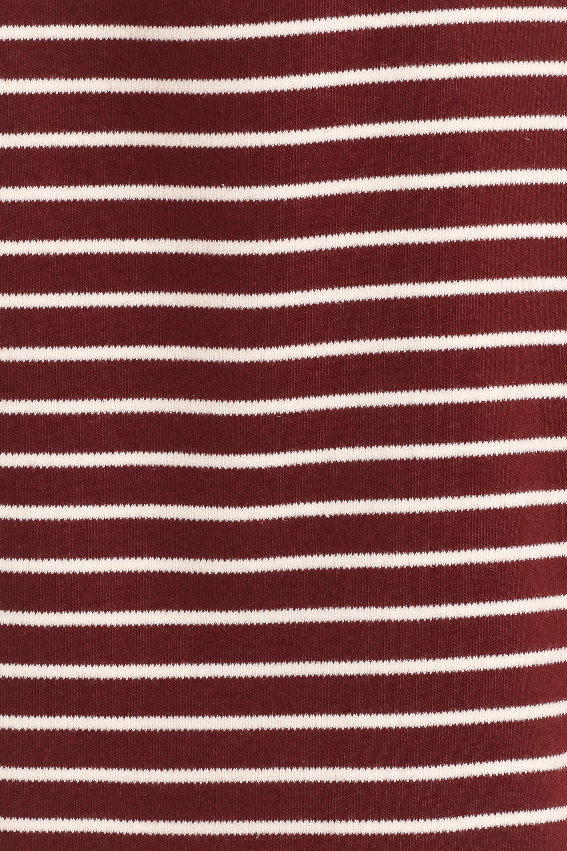 Hellen Stripe Short Set - Burgundy Cream Stripe