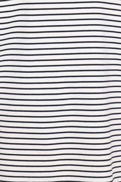 Hellen Stripe Short Set - White Black Stripe