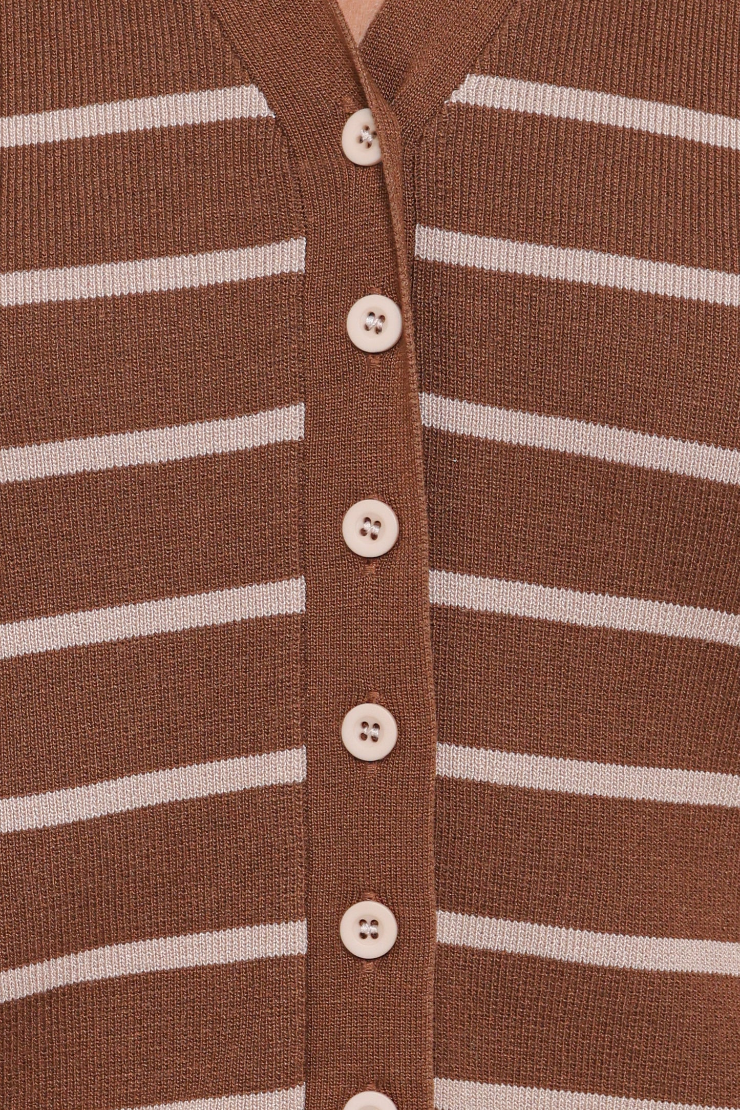 Juna Knitted Pant Set - Brown/Cream Stripe