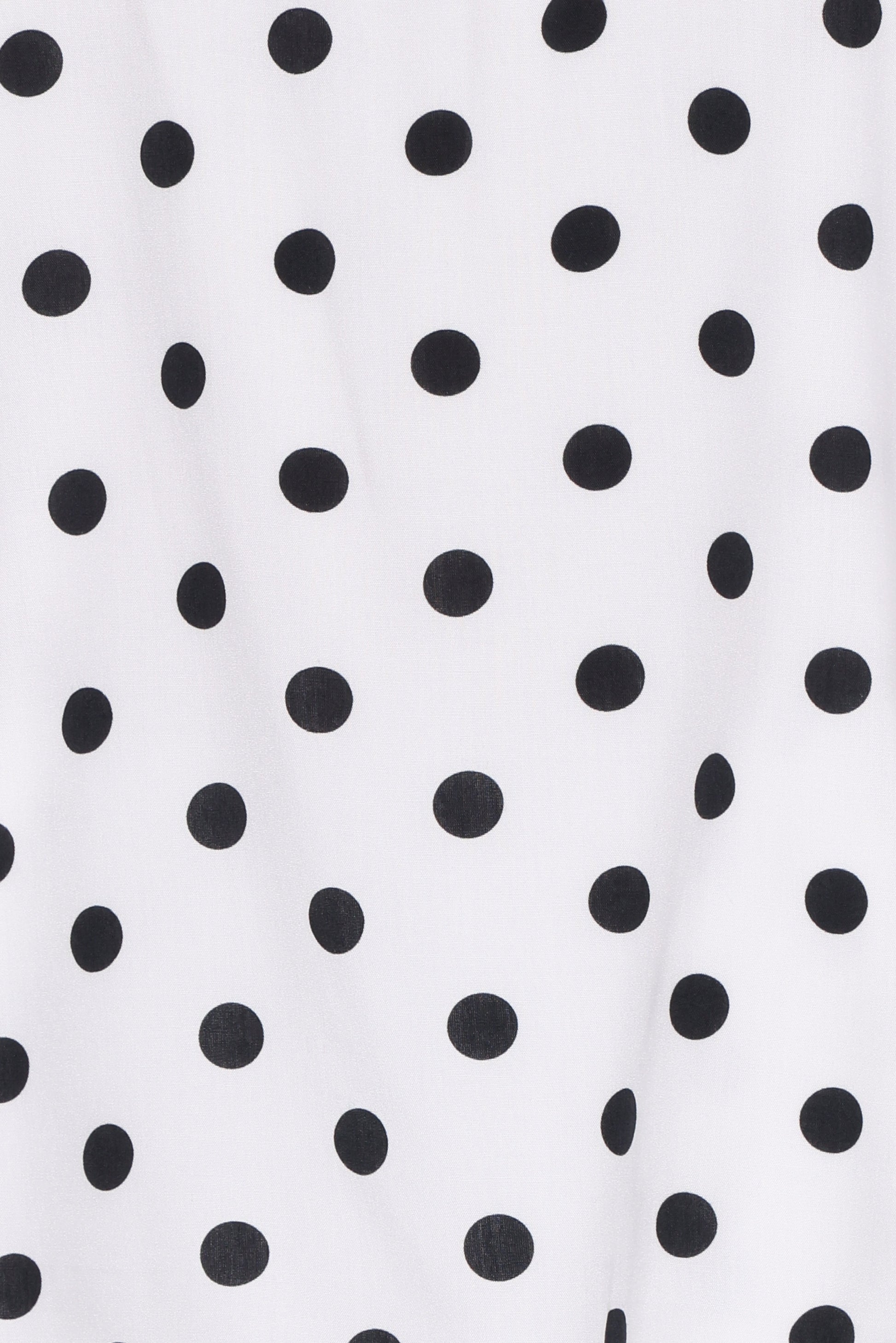 Kristy Pant Set - White/Black Polka Dot