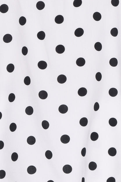 Kristy Pant Set - White/Black Polka Dot