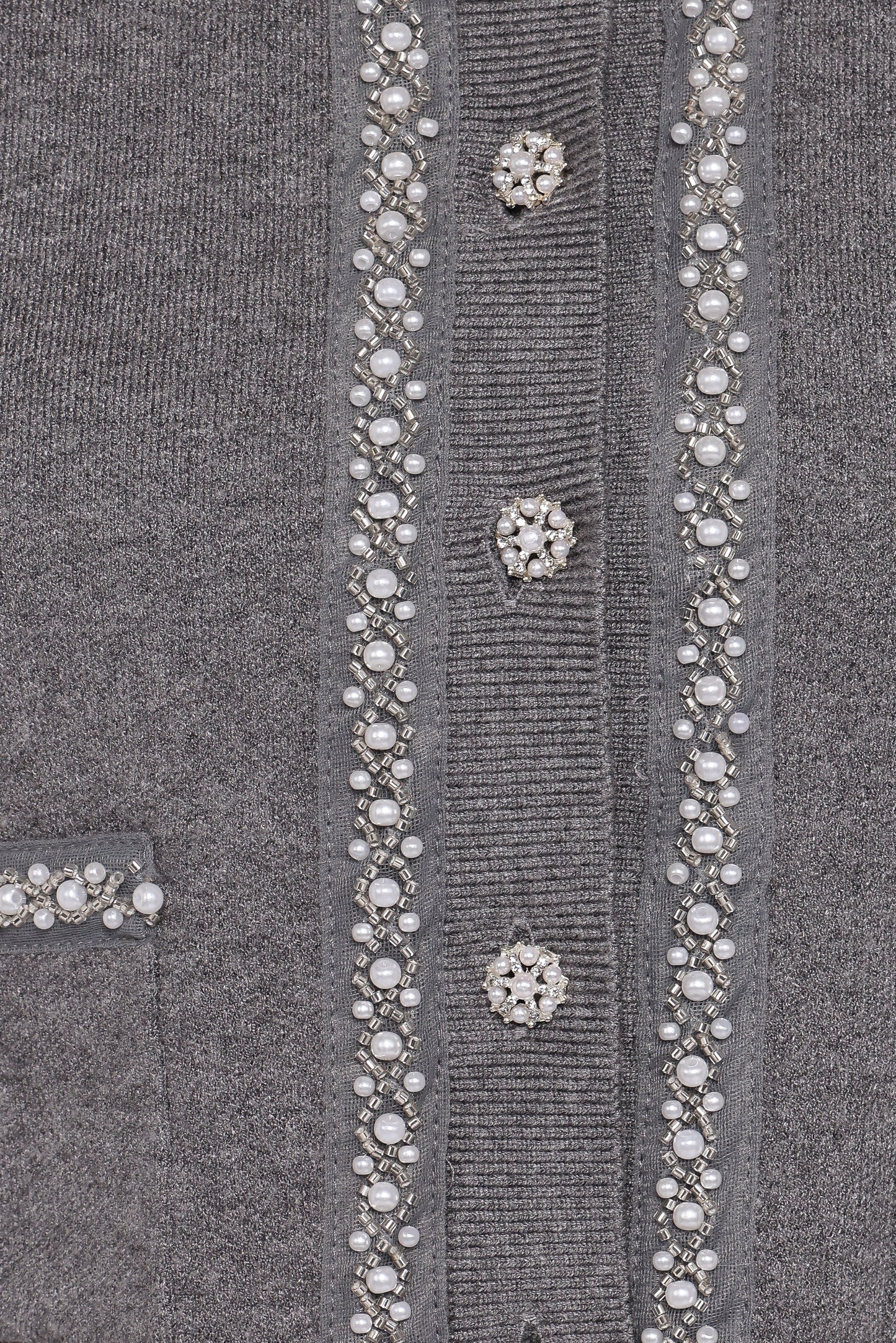 Lumi Pleated Skirt Sweater Set - Grey