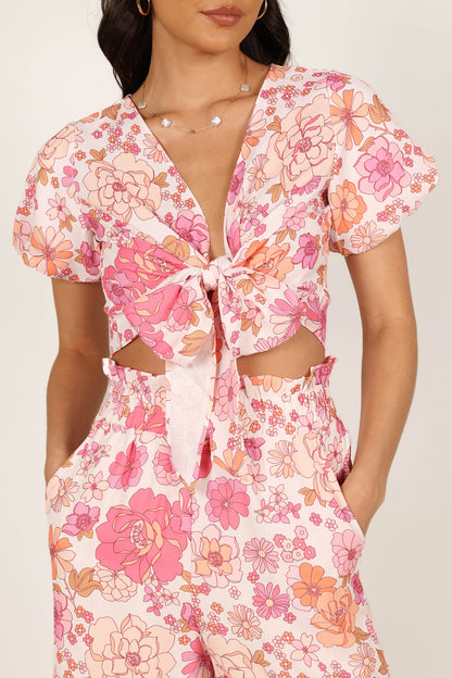 Matilda Top & Pant Set - Pink Floral