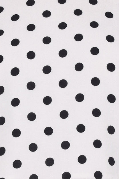 Michelle Short Set - White/Black Polka Dot