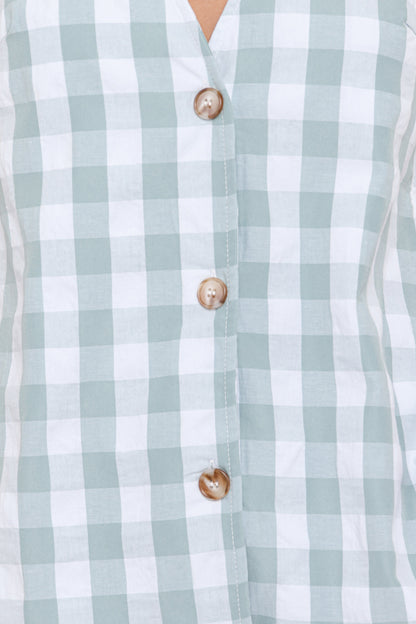 Miller Short Set - Sage Gingham