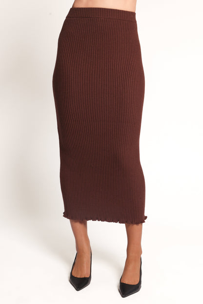 Payton Knitted Set - Chocolate Brown