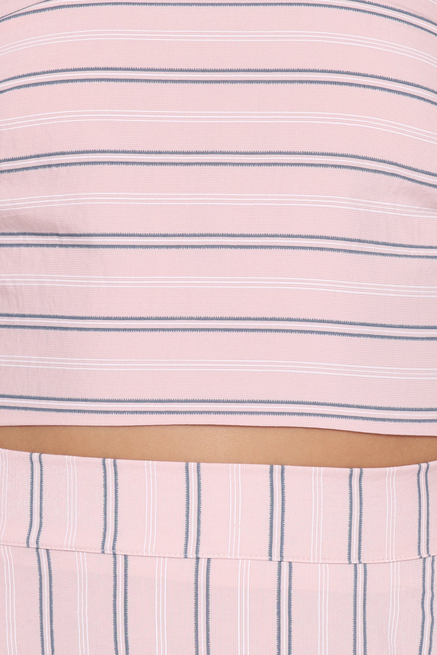 Serafina Two Piece Set - Pink/Blue Stripe