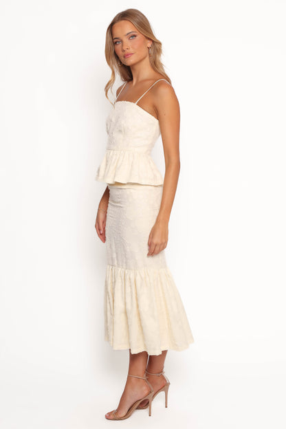 Xami Skirt Set - Pale Yellow
