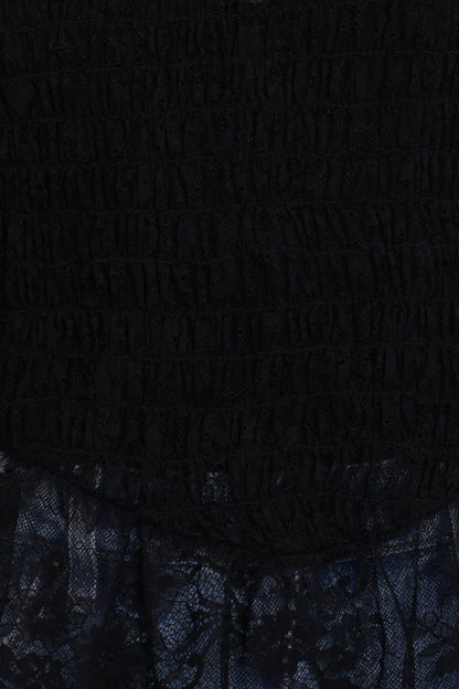 Adeline Peplum Top - Black