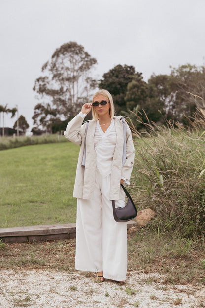 Adira Wrap Blouse - White