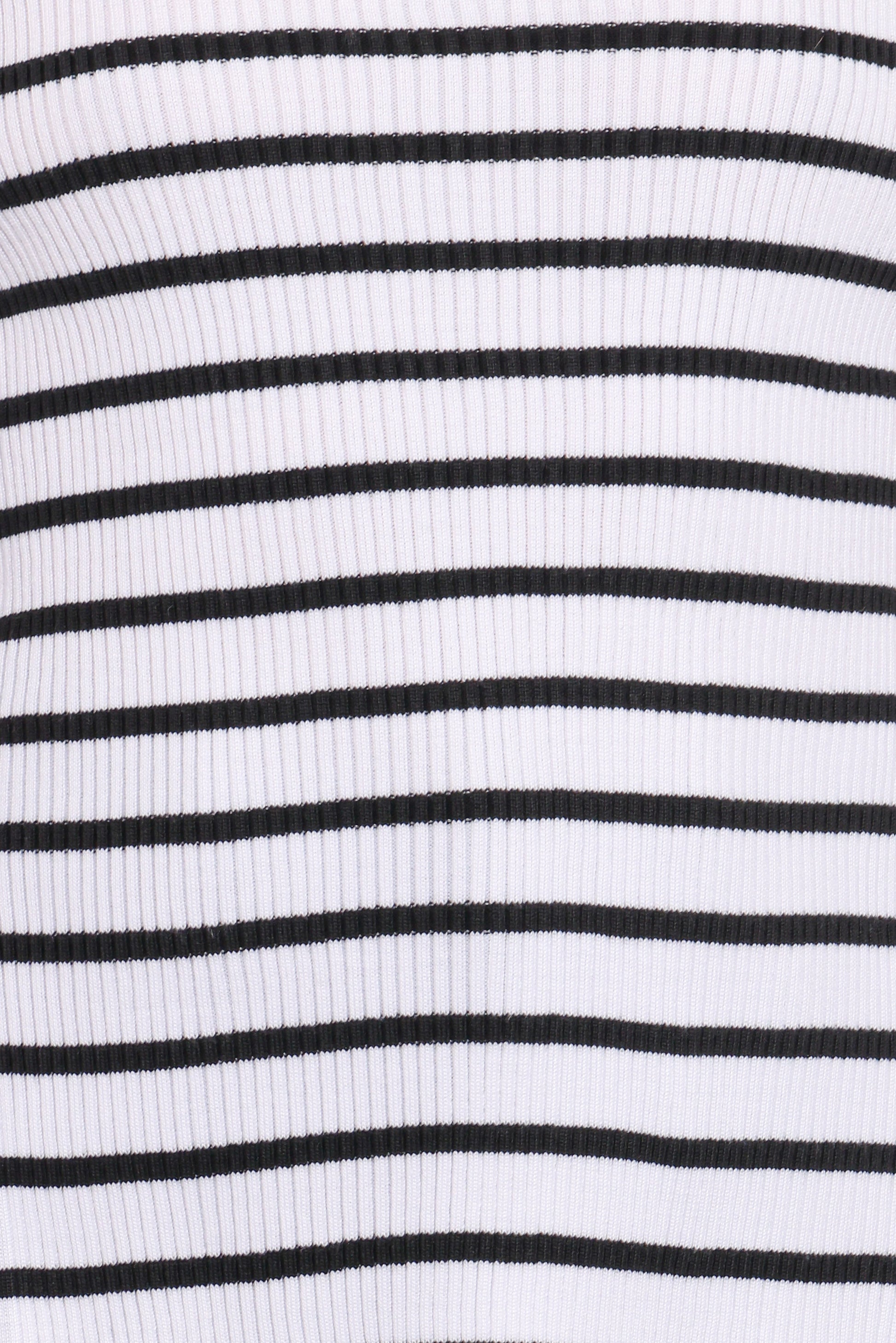Alvina Knit Top - White Black Stripe