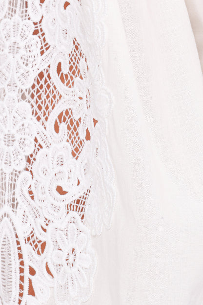 Angelica Long Sleeve Top - White
